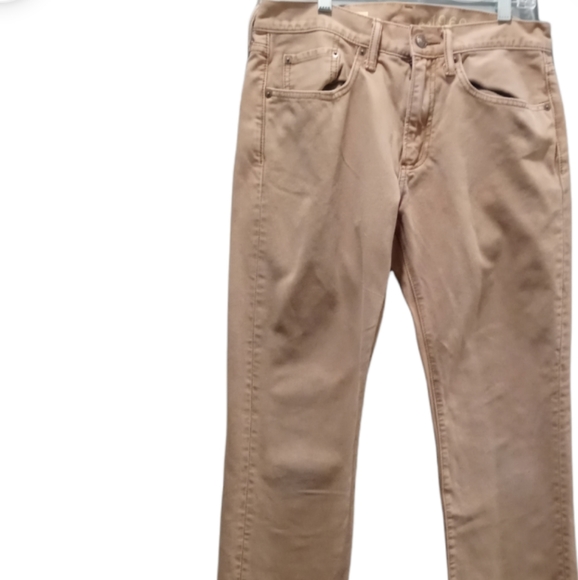 Gap Mens Slim Fit Khaki Tan Jean Pants Size 30x30 Front Zipper Closure - Picture 5 of 6